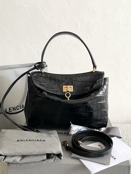 Geanta Balenciaga Rodeo 23cm croco, Premium
