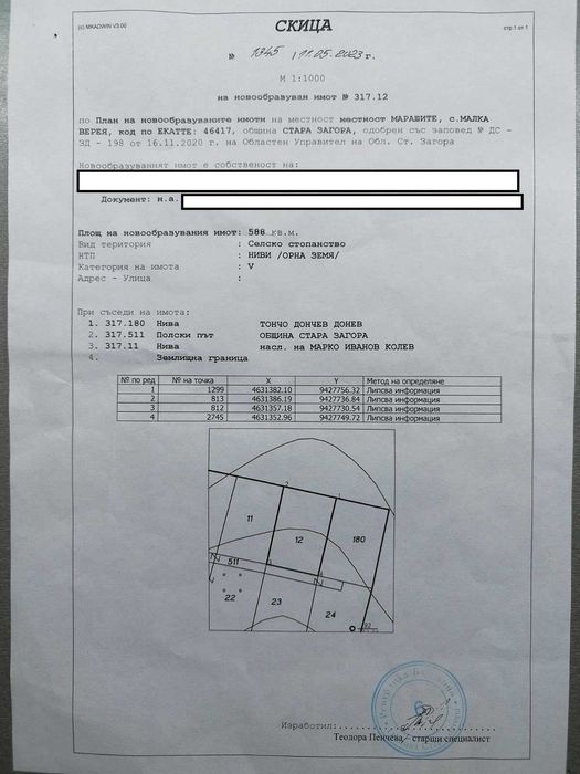 Продава парцел с.Малка Верея