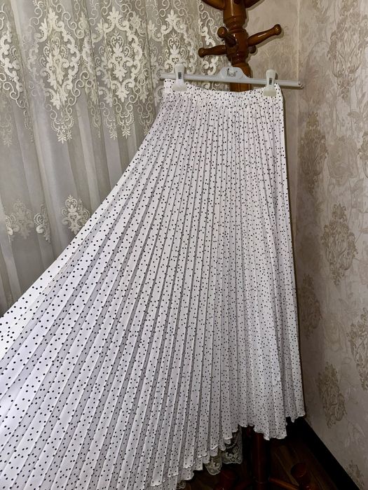 Юбка плисе в горошек