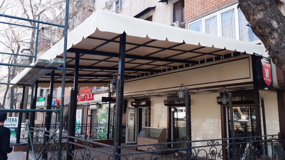 Баннер и тент. Чехол для бассёйна устанофка хизмати