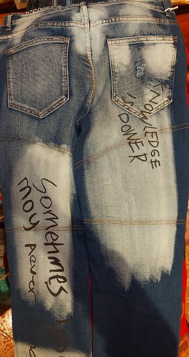 Blugi Dsquared2 Jeans 32M(48) Graffiti Painted nu amiri offwhite lv dg