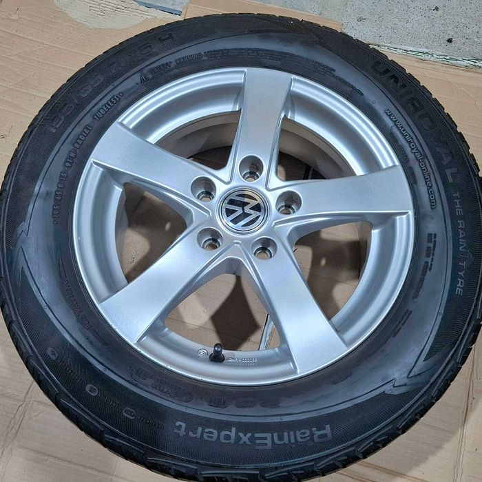 Set Roti 15" Aluminiu + Anvelope 195/65 R15 — VW ‑ Skoda Group 5x112