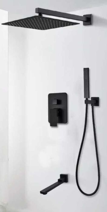 Чисто нов висококачествени душове за вграждане: Черен мат,Nicel,хром