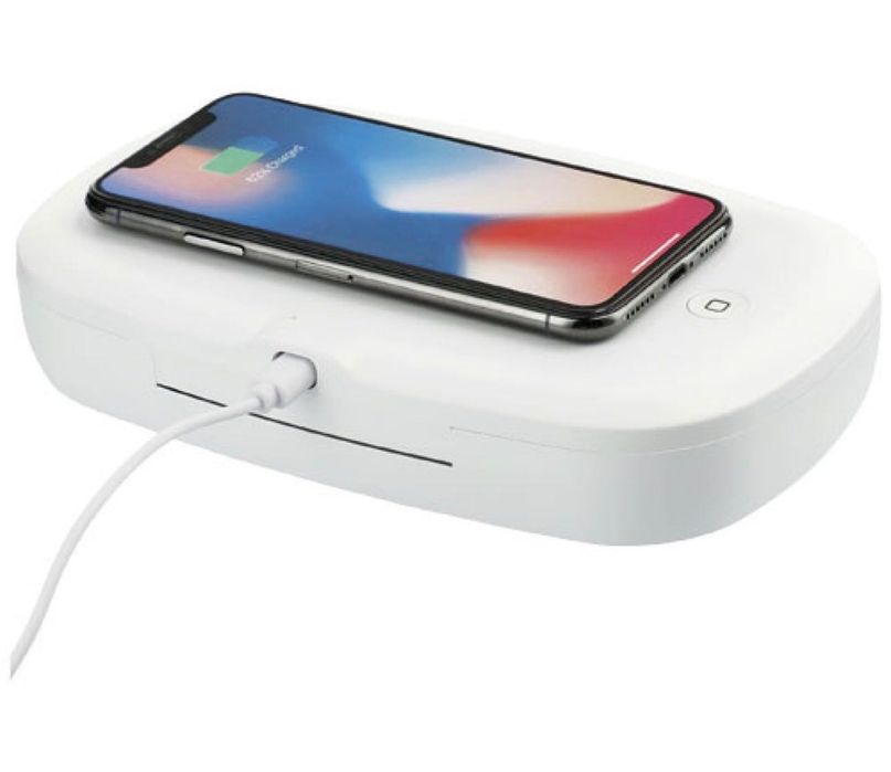Sterilizator UV pentru telefoane mobile, casti audio, periute dinti ceas ochelari chei, bijuterii, încărcare Wireless
