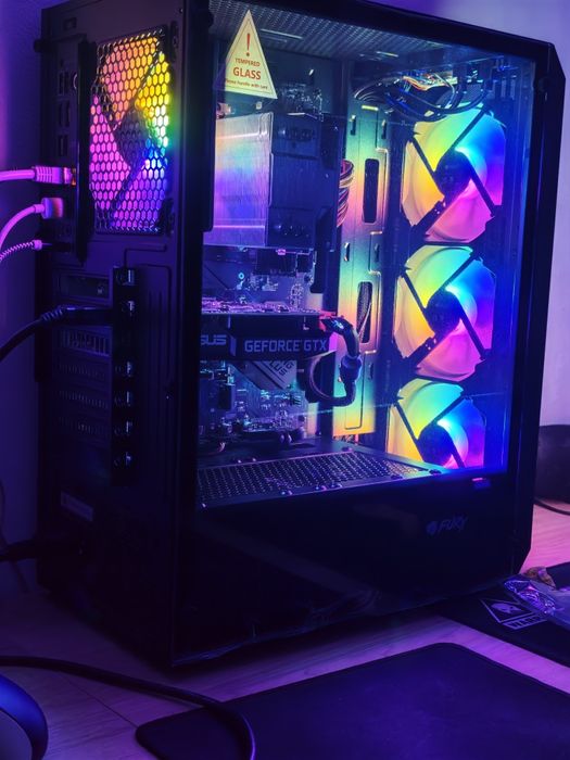 Calculator Gaming PC RGB AM4 B550 Ryzen 5 5500, 500GB Nvme 16GB DDR4 Nvidia GTX 1660 6GB