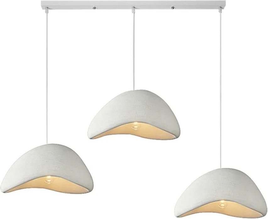 Модерни висящи лампи Wabi-sabi 3×30см, Е27, полиетиленови, регулируеми