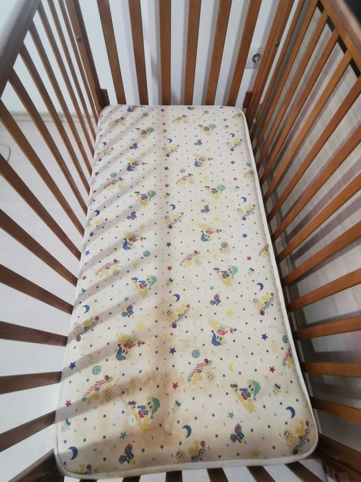 детска кошара PALI - Италия от масивно дърво с матрак