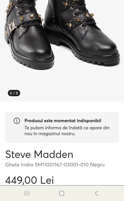 Ghete piele STEVE MADDEN nr.38 originale