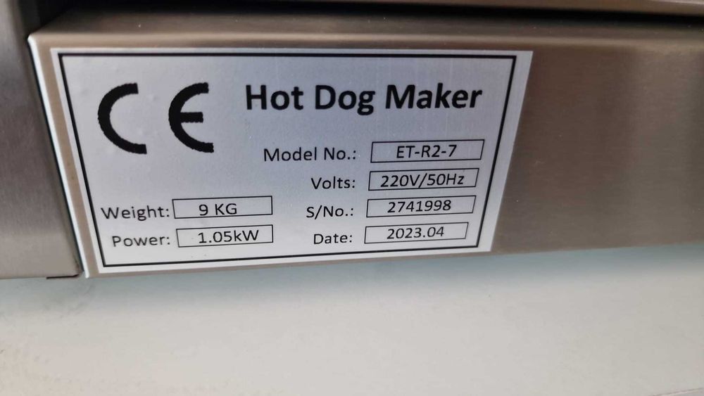 Aparat profesional hot-dog cu geam protectie-transport gratuit