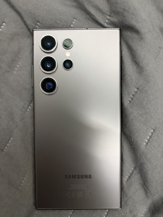 Смартфон Samsung Galaxy S24 Ultra, Dual SIM,12GB RAM,256GB,5G, Titanium Grey+SPIGEN CASE ,2 glass screen protector