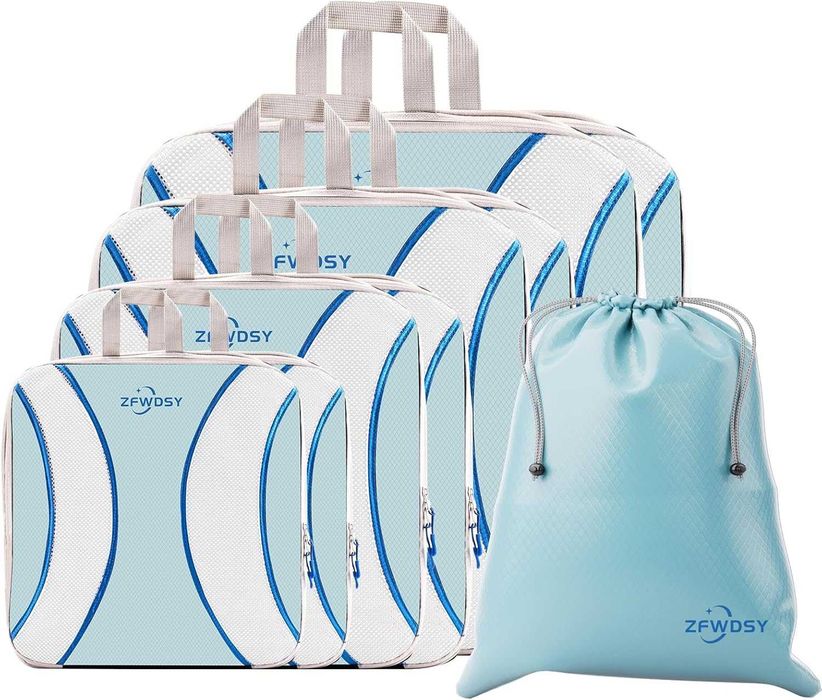 Комплект органайзери за куфар 9 части, пътни чанти за багаж