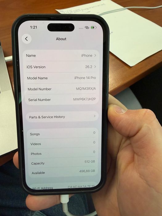 Iphone 14 Pro, 512 GB + зарядно и слушалки