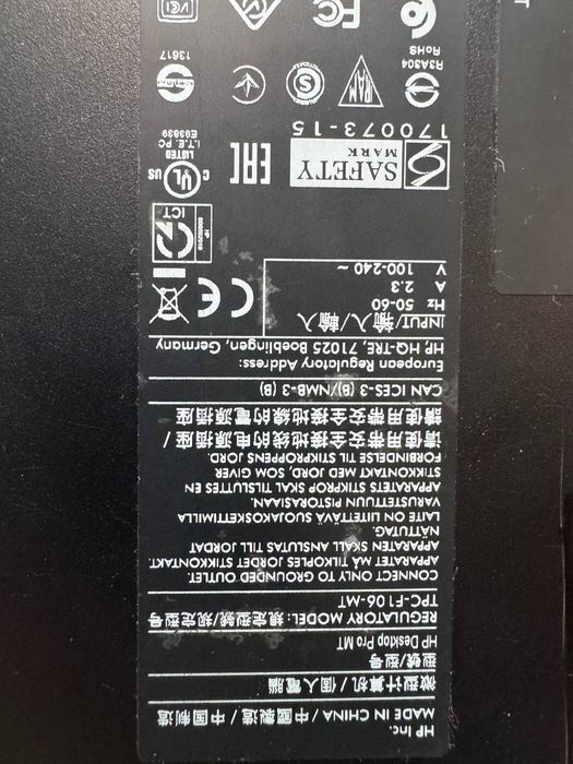 Hp desktop pro mt intel core i3-7100 cpu 3.900 ghz 4 gb 500 gb hdd