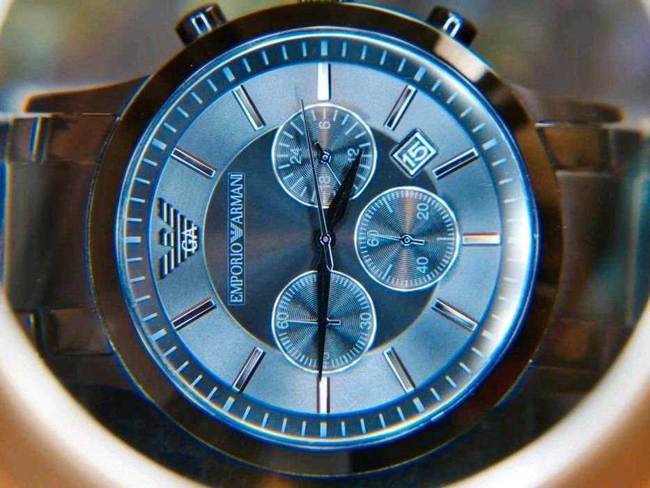 Ръчен часовник Armani AR 2453, матово черен