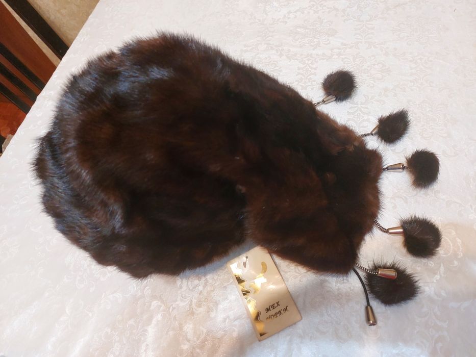 Норковая шапка новая