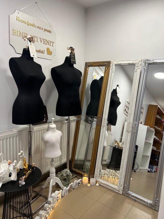 Manechine Bust Negru/Oglinda Mire/Mireasa/Masa pentru gătitul miresei