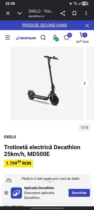 Trotineta btwin md500e