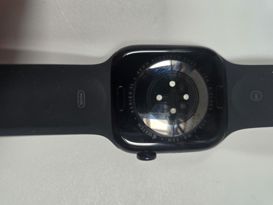 Apple Watch 11 GPS + , Aluminium 46mm, Black Sport Band - -P-