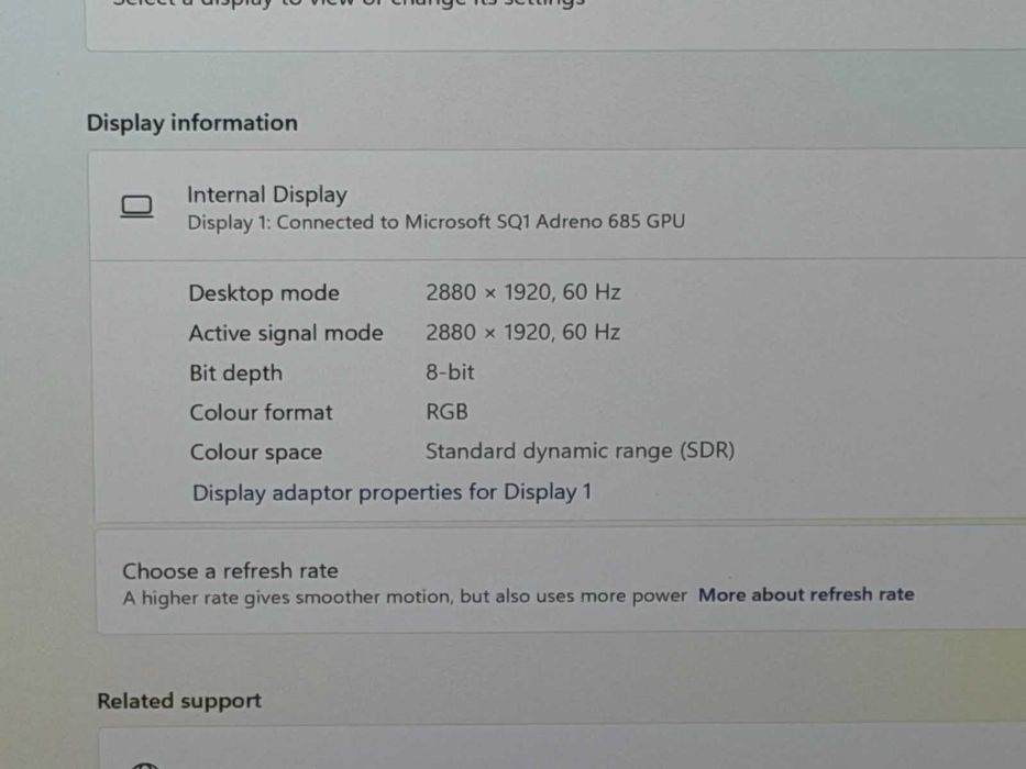 Microsoft Surface Pro X Microsoft SQ1/8RAM/128SSD/QHD Touch