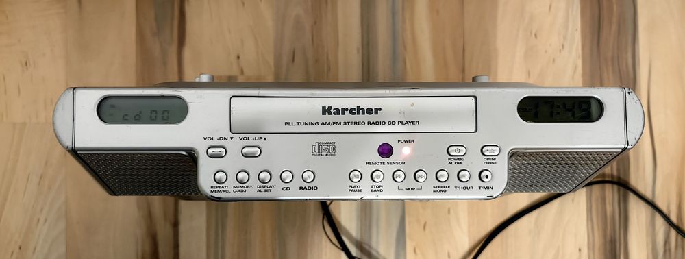 Radio cd cu lampă Karcher AM FM Stereo Radio CD player de bucatarie