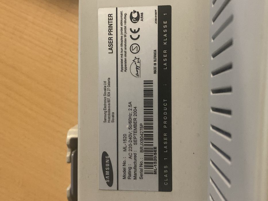 Imprimanta laser Samsung ML-1520 defecta