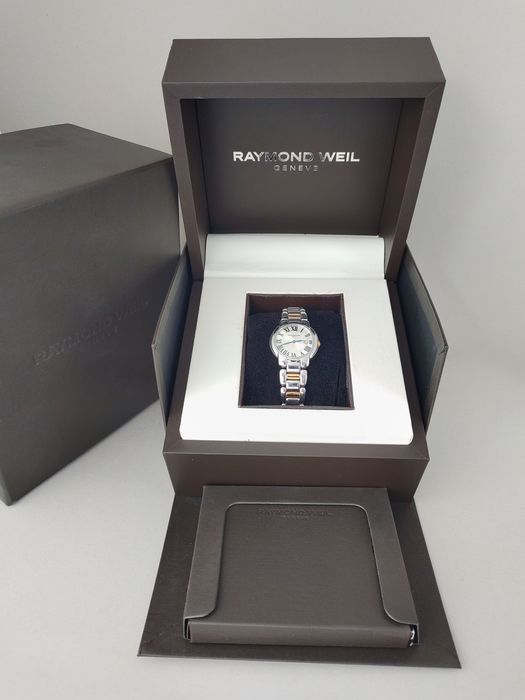 Ceas Raymond Weil cu toate actele, otel si aur roz