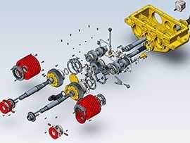 Раздатка урб 4т-20А.400 (с 2 шкивами, без мн)