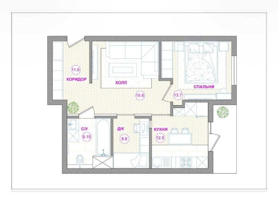 ;Срочно Выкуп‼️Meridian 2ком квартира 55м2 коробка ул Паркентский