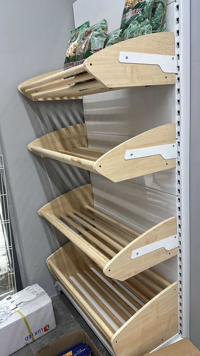 Стеллажи и полки для магазина, кассовый стол, Алматы, рассрочка