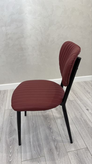 Стульчик серый, бордовый