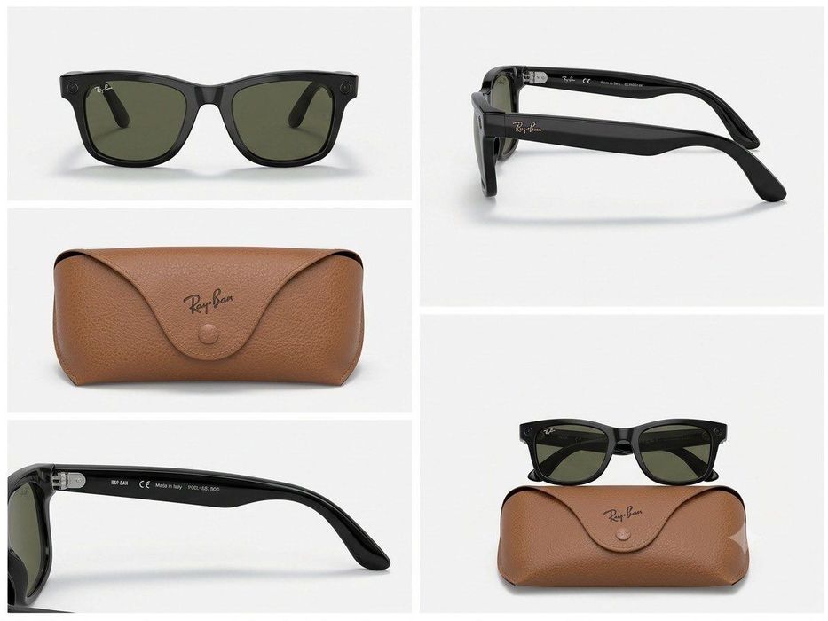 Ray-Ban Meta Wayfarer Gen 1 — Shiny Black, G15 Green, полный комплект