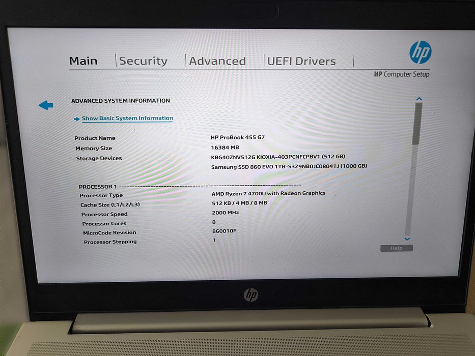 Лаптоп Бизнес клас HP Probook 455 G7, 16 GB RAM, 1.5 TB SSD