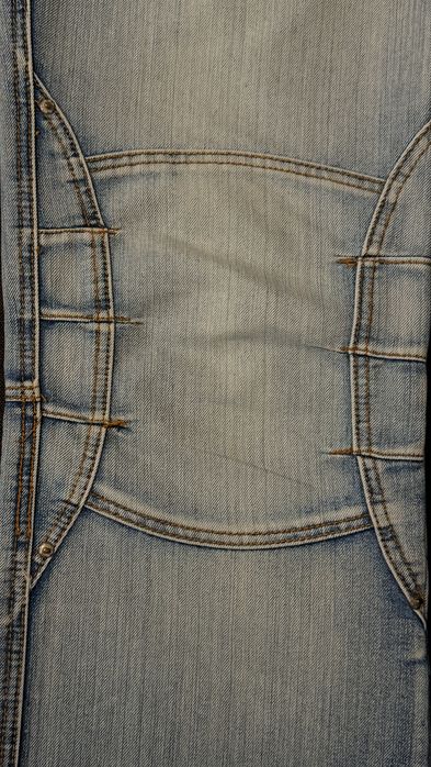VINTAGE JAPANESE constructive knee denim balenciaga style