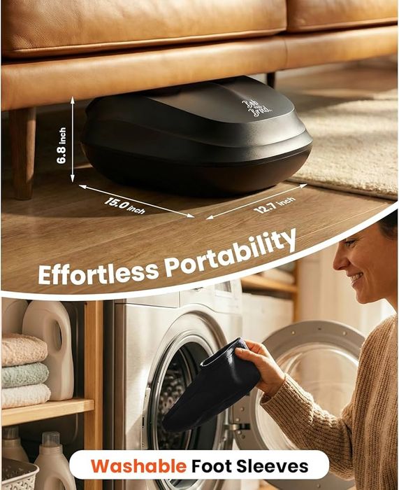 Електрически шиацу масажор за крака с въздушна компресия и загряване