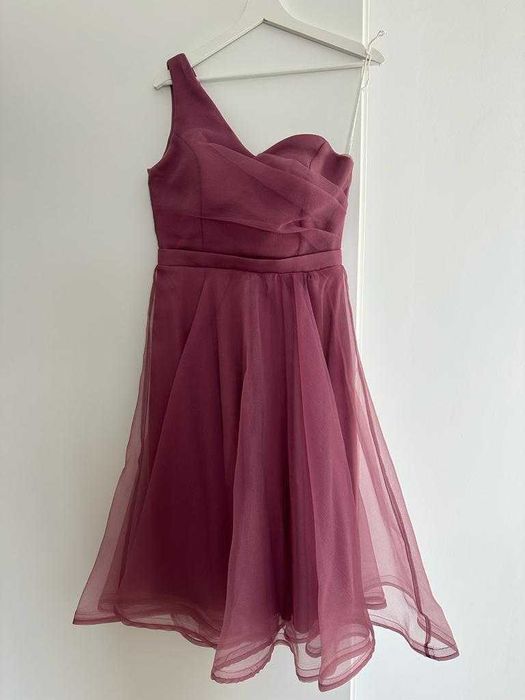 Rochie de eveniment roz pudrat