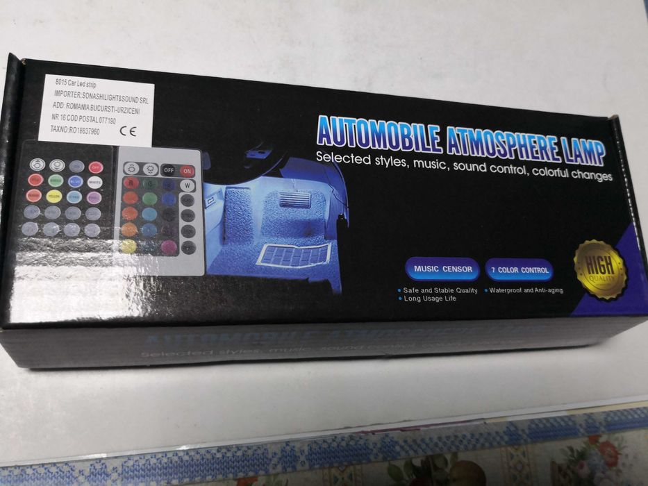 Banda led rgb auto pt. lumini la picioare