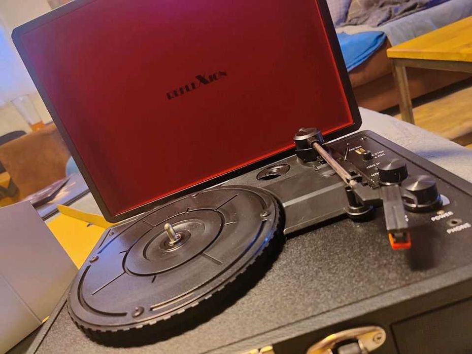 Ретро Грамофон с плочи Reflexion hif 1970 bt USB, 3,5 mm AUX-IN, BLUE