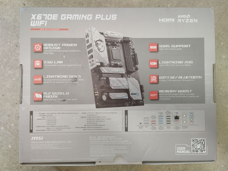 Placa de baza AMD Ryzen AM5 MSi X670E Gaming Plus Wifi