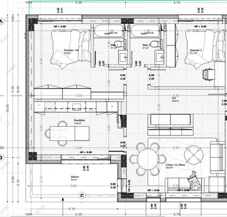 Apartament 3 camere Faleza Nord 94,2 mp | bloc boutique | finalizare m