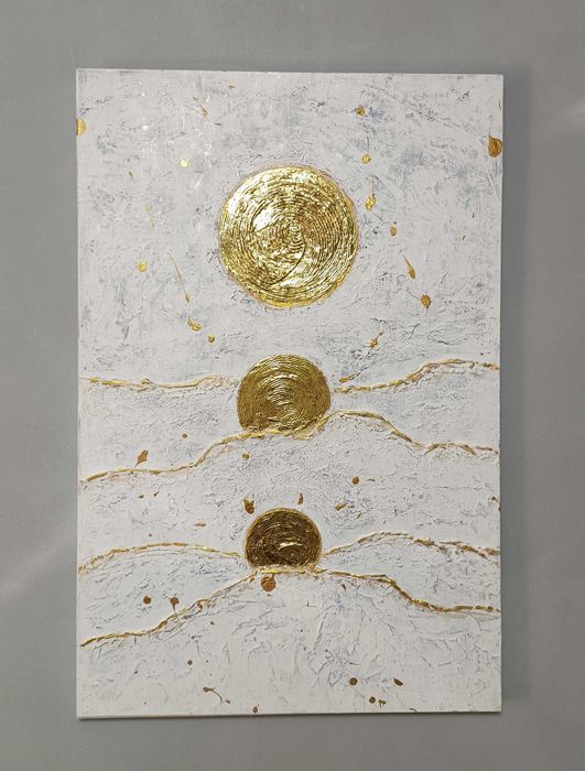 Интерьерная картина  -акрил, поталь, текстура