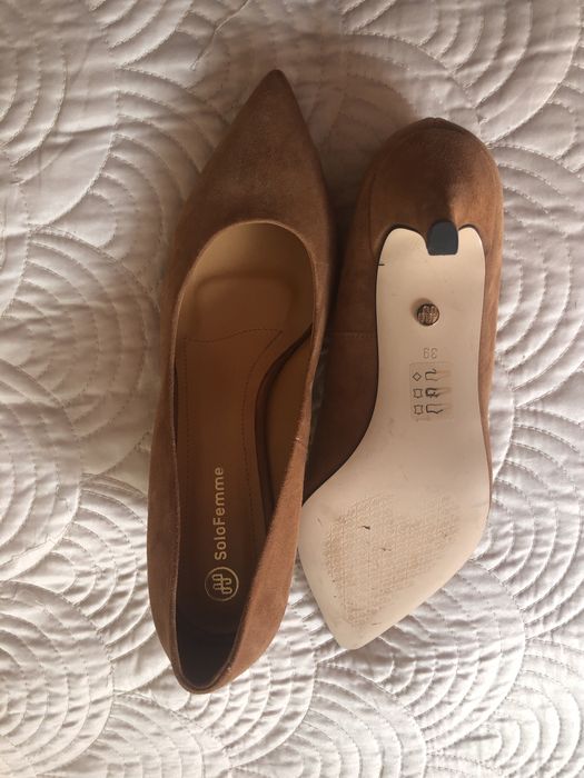 Pantofi de dama piele intoarsa maro 39