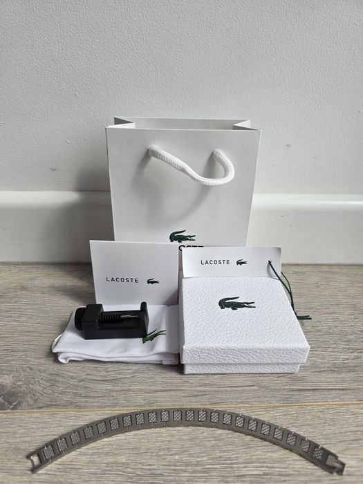 Bratara Lacoste - 21cm - Argintiu
