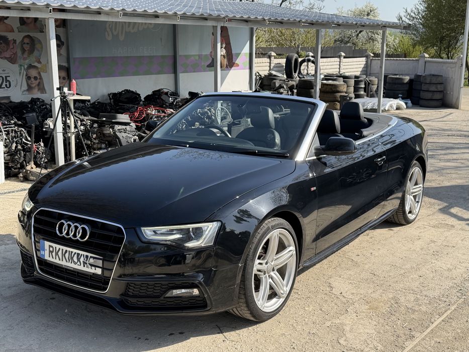 Fata completa audi a5 facelfit sline 2014 cabrio bot complet motor 1.8 tfsi cjeb LY9B bara capota far aripa