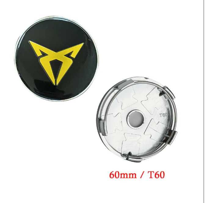 Комплект 4 броя централни капачки за джанти SEAT / Cupra 60мм