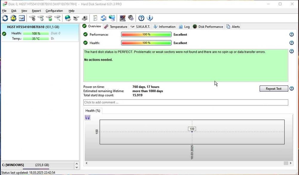 Vand HDD Hitachi HGST 1 TB, f. silentios