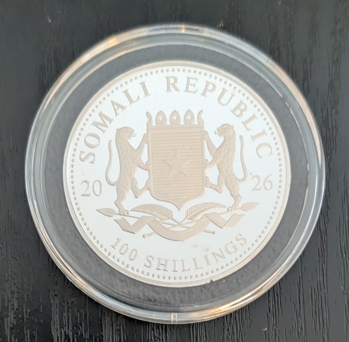 Elefant /Leopard moneda argint aurit 1 oz
