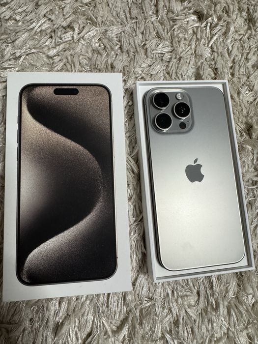 Iphone 15 pro max 512 GB ! Impecabil ! Natural titanium, baterie 88%