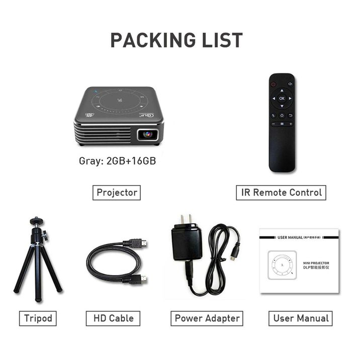 Проектор P11 4k Android 9.0 2gb 16gb 2.4g 5g Wifi Bluetooth