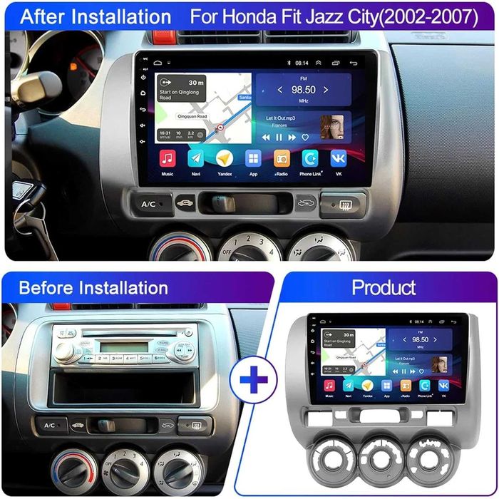 Мултимедия за Honda Jazz / Fit Android Навигация плеър 2DIN Honda Jazz