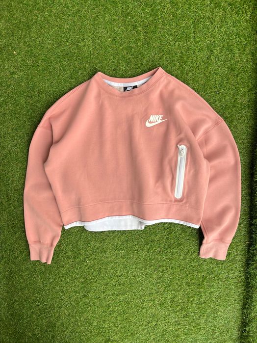Дамска блузка : Nike Women's Sportswear Tech Fleece Jumper, Pink, M